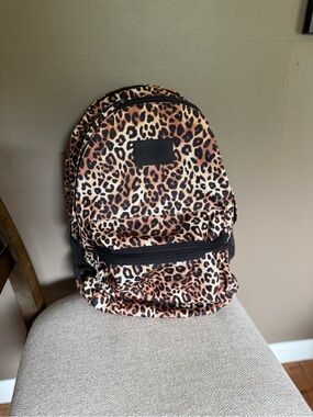 PINK Victoria's Secret Leopard Print Backpack in Tan, Brown, Black